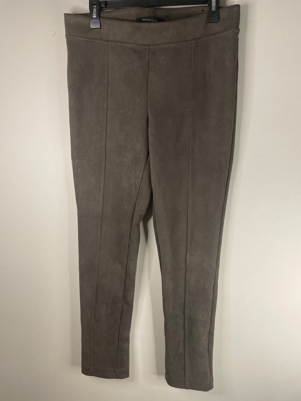 Andrew Marc Chocolate Brown Microsuede Leggings - Size M